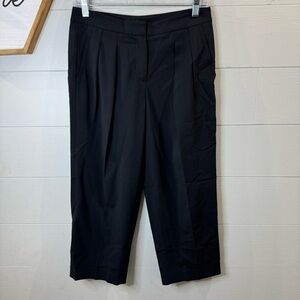 Babaton Tailored Aritzia Culotte Pants Cropped Size 0 Black Pleated Wide Leg